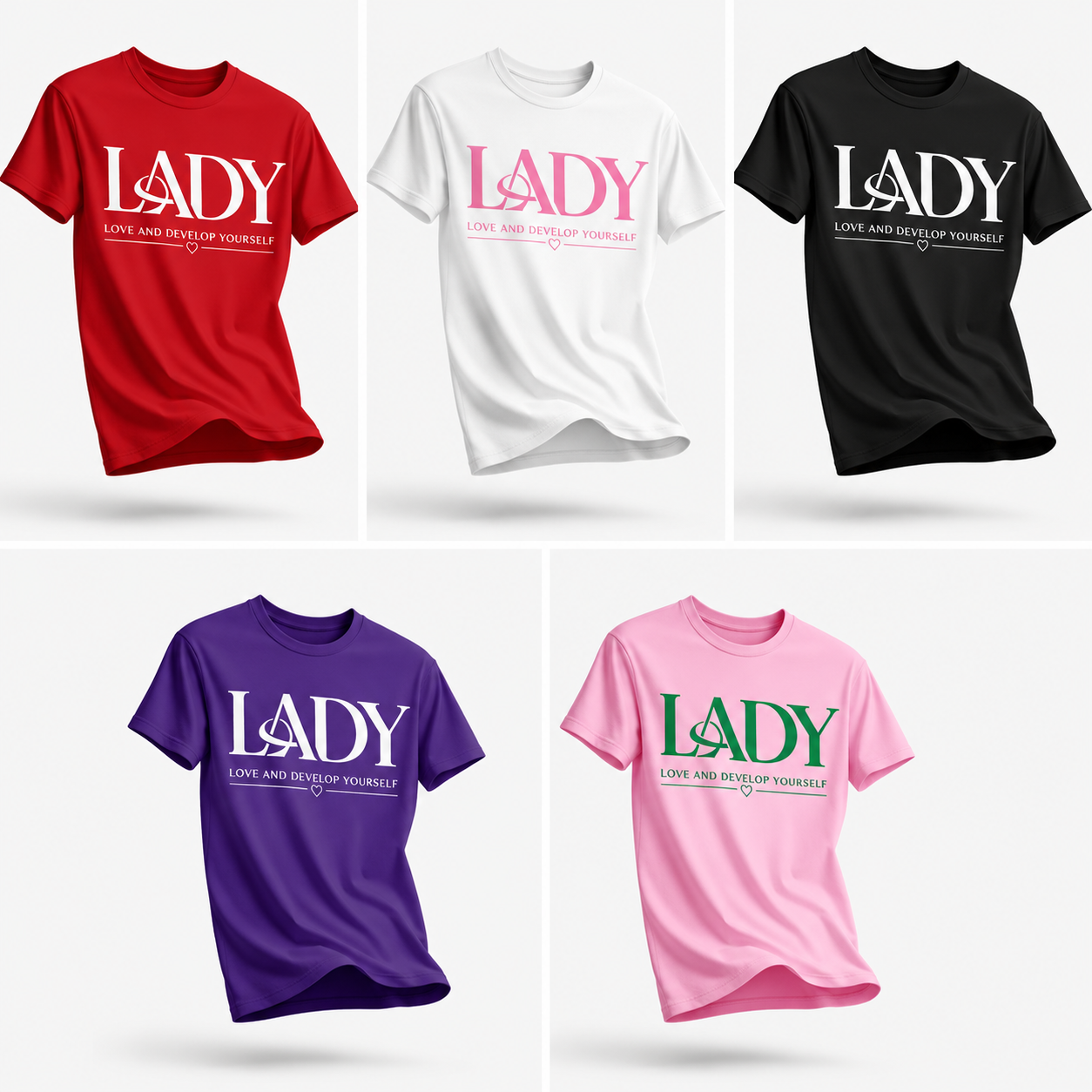 LADY Signature Statement Tee – Love And Develop Yourself