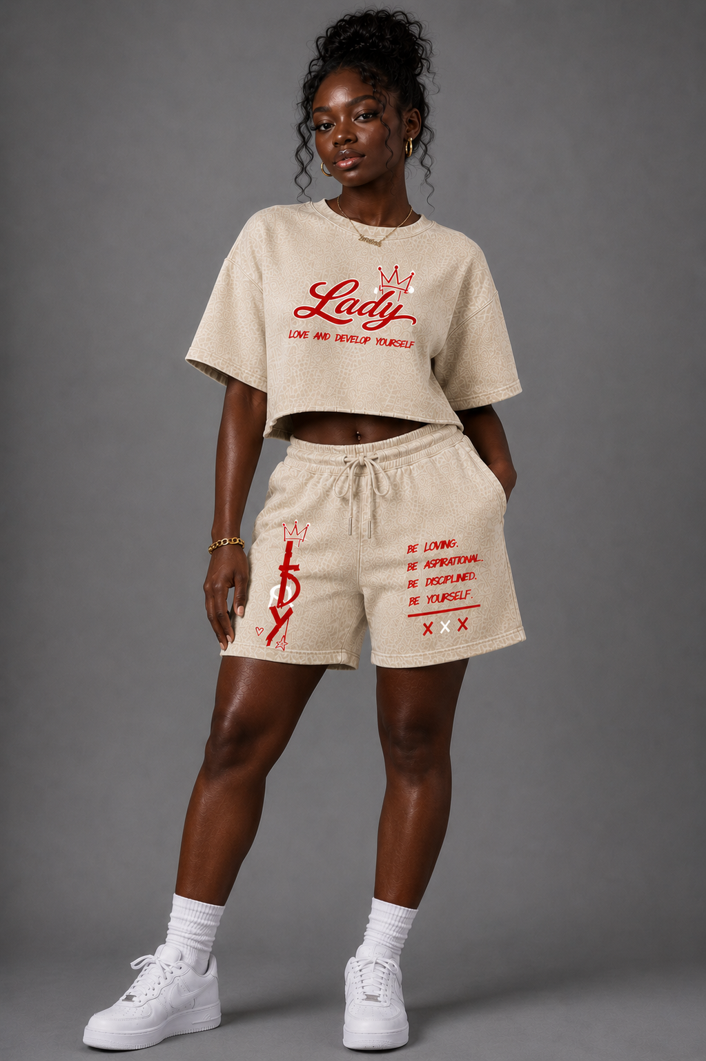 Lady Acid wash Short Set